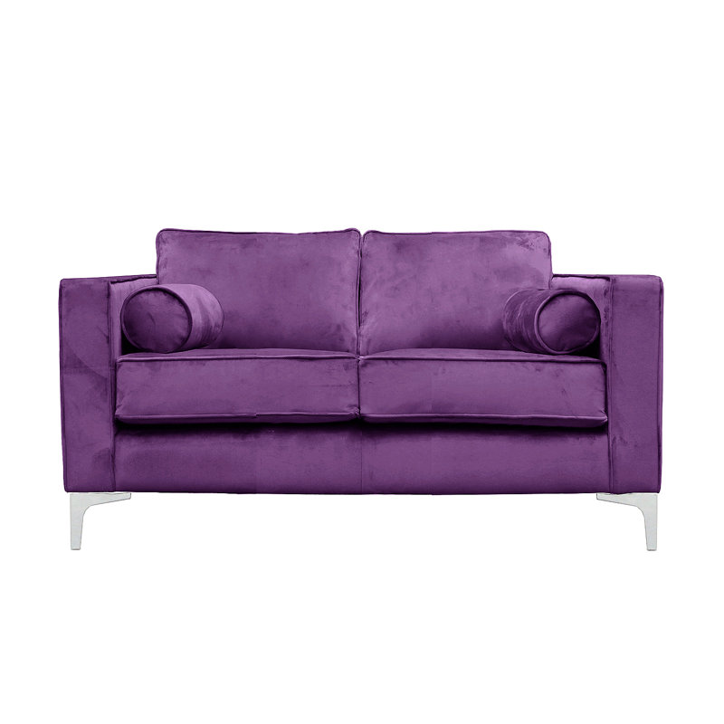 Georgio 2 Seater Velvet Sofa, 2, Amethyst