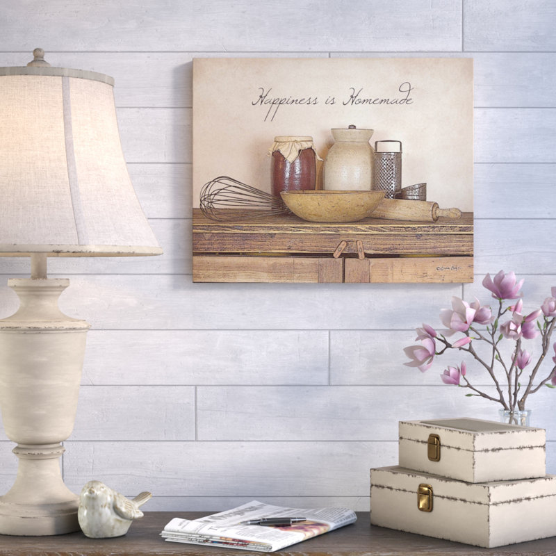 « joie is homemade », impression sur toile tendue