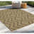 Indoor/Outdoor Area Rug - Earth Gcntl1010 2.58 Ft. X 7.25 Jute/Black, Polypropylene, , Stain , Collection Stain- Polypropylene , & Pet , Made In Turkey-1794975500
