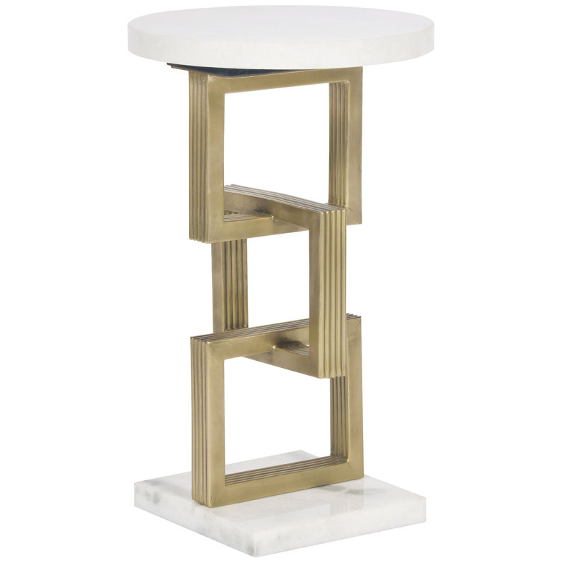 Geo Stone End Table