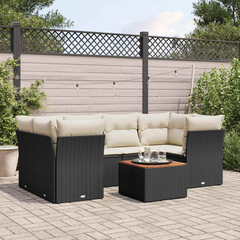 Vidaxl Garden Sofa Set Black