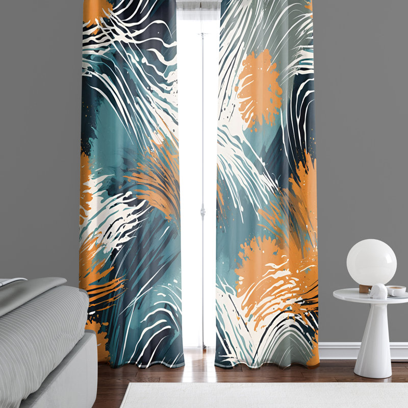 Paire de rideaux semi-transparents Endijs, L 20 po x L 61 po