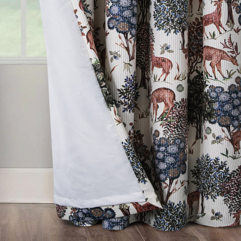 Cochere VELOUR Room Darkening Curtain Pair, Natural, 114cm Width x 122cm Drop