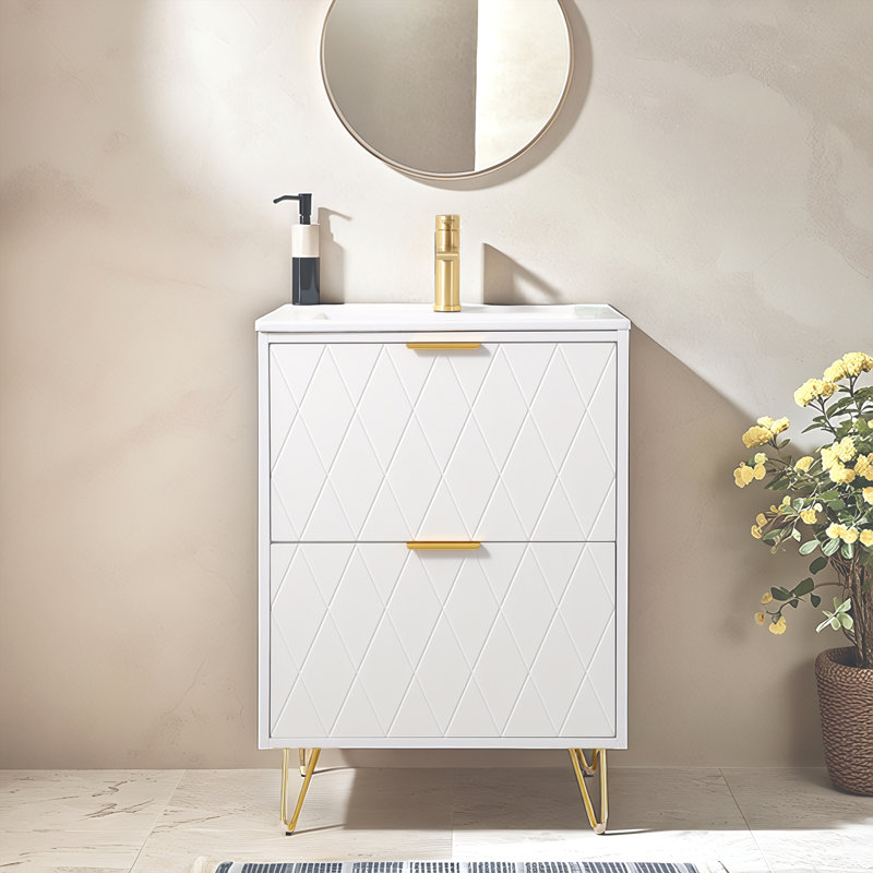 Ensemble de meuble-lavabo simple 24 po blanc