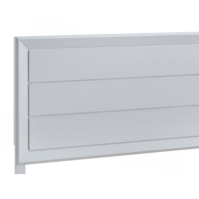 Très grand lit (matelas non inclus), blanc