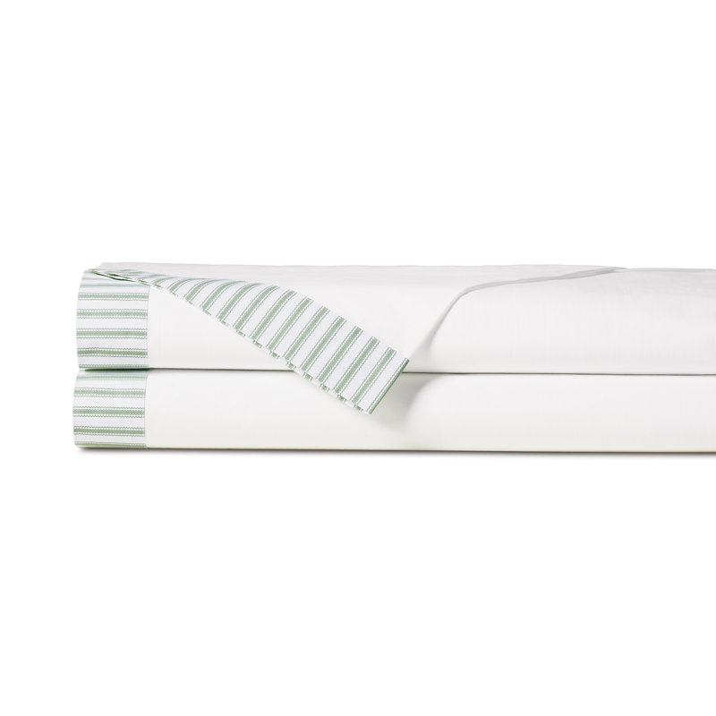 Blass Ticking Flat Sheet, Queen Flat Sheet, Leaf