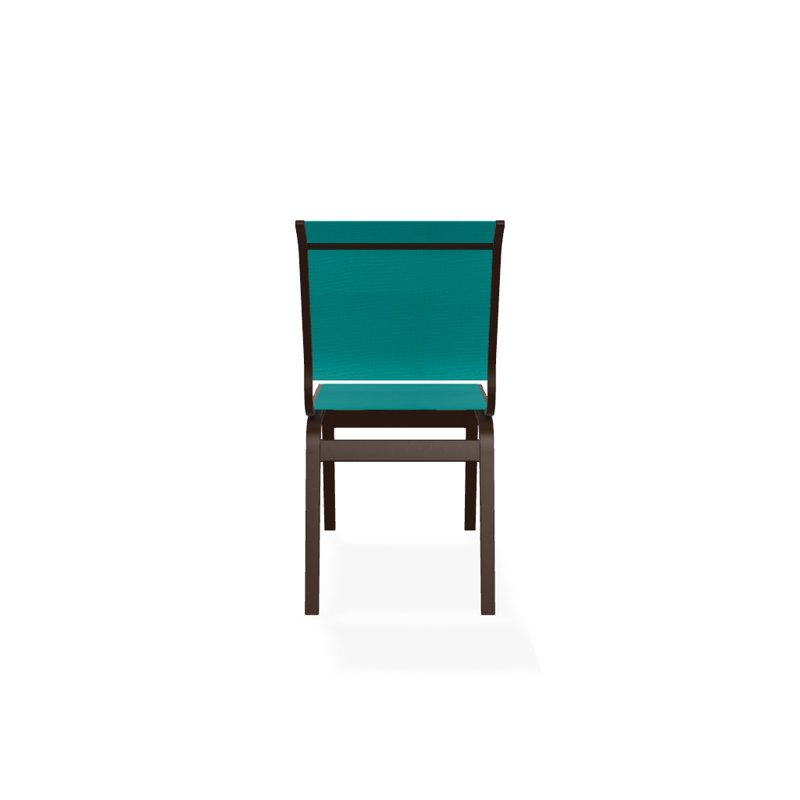 Chaise d'appoint de salle à manger Hiraku, Kona texturé, Aigue-marine