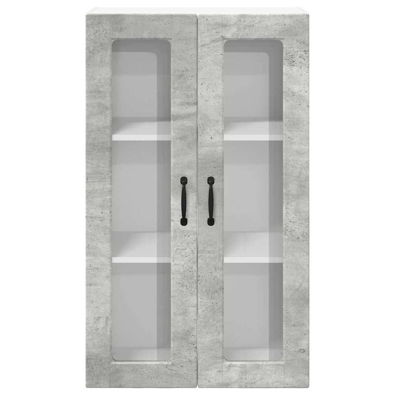 Vidaxl Kitchen Wall Cabinet With Shelf Concrete Grey 80 X 31 X 100 Cm, 100cm H x 60cm W x 31cm D, Concrete Grey