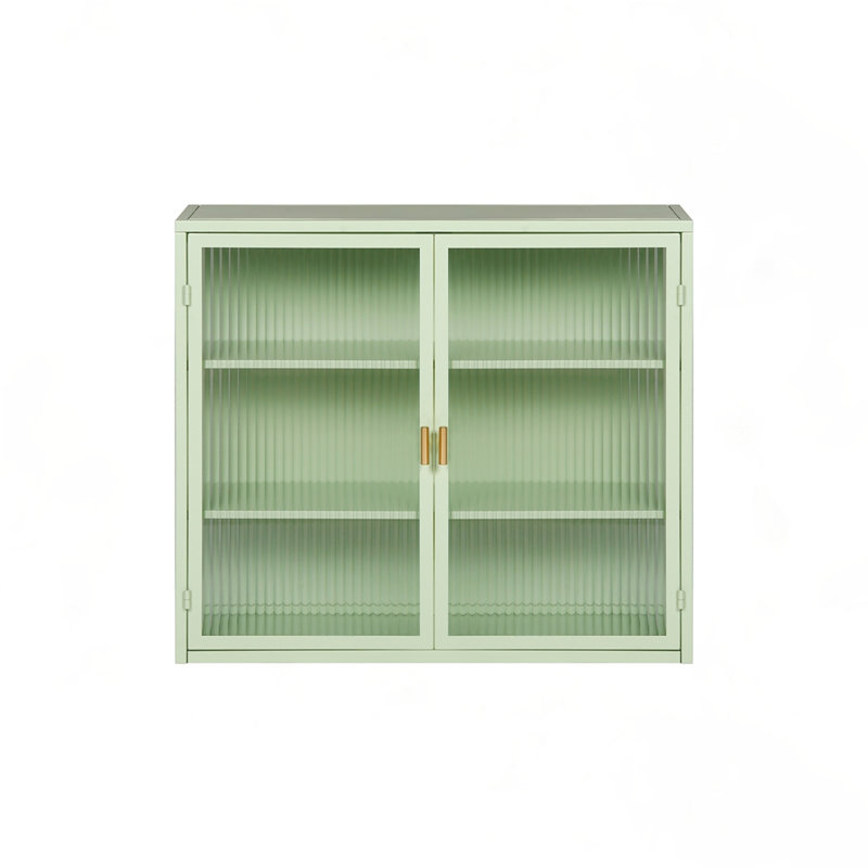 Armoire murale 27,56 po, Doré, Vert menthe