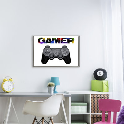 Gamer avec cadre flottant Rainbow Splatter, design par Marcus Prime
