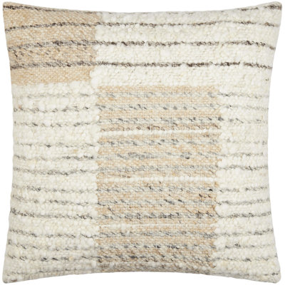 Deccan Traps Wool Blend Throw Square Pillow Cover