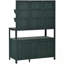 Table de rempotage en bois avec 2 tablettes, 2 armoires et 3 crochets latéraux-662261529