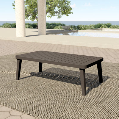 Table basse Ludovic en métal, brun