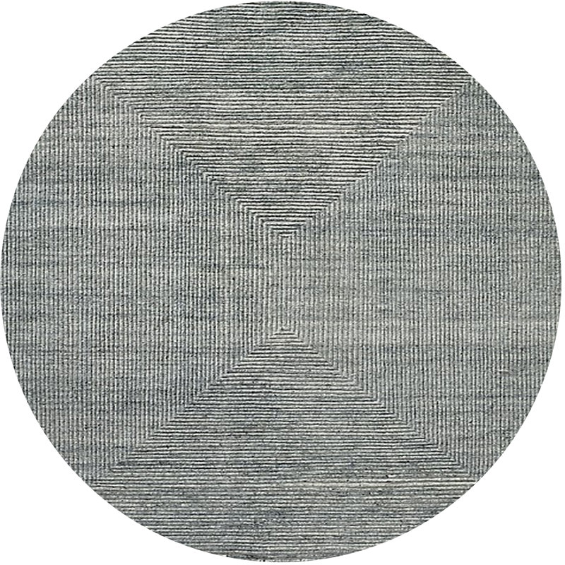 Tapis oriental gris Strohm, Rond 5 pi