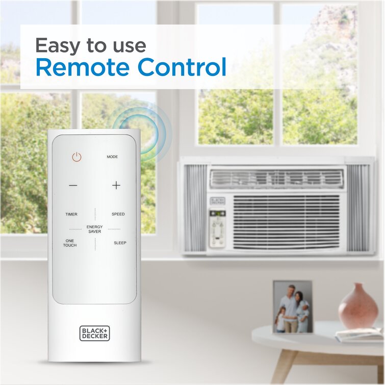BLACK+DECKER 6,000 BTU Electronic Energy Star Window Air Conditioner with  Remote Control, White 