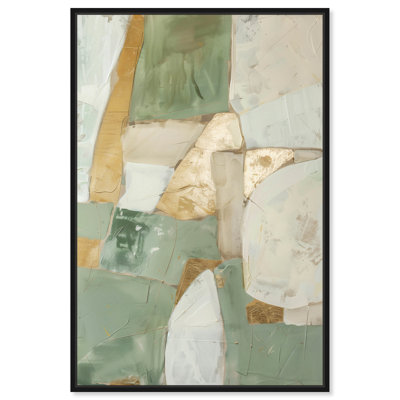 Sage Green Boho Elegant Abstract Wall Art by Art Remedy