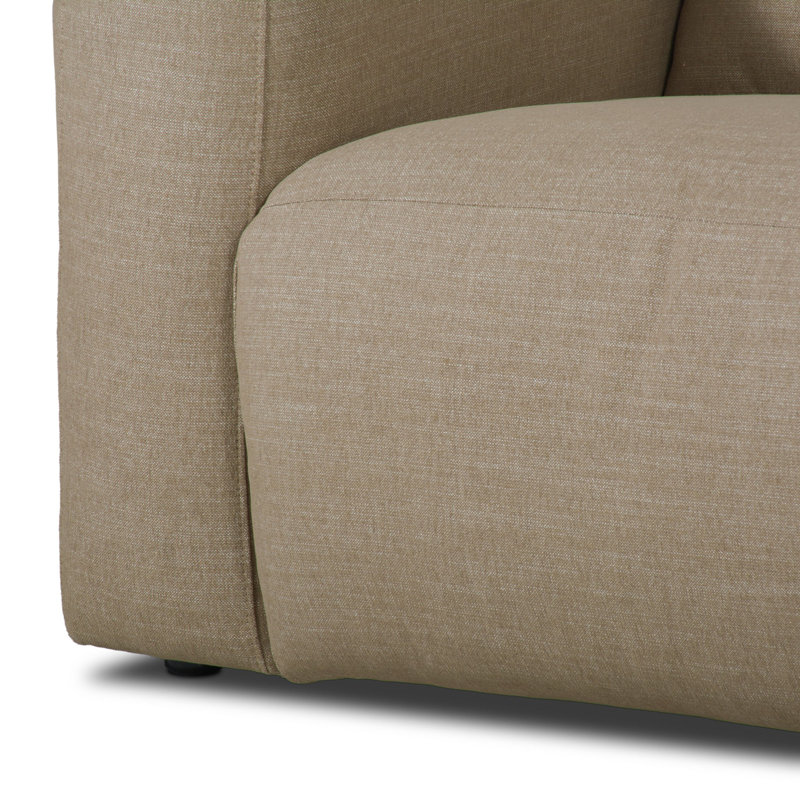Radley 3 - Piece Upholstered Sectional, Right Hand Facing, Crypton Nomad Taupe Polyester Blend