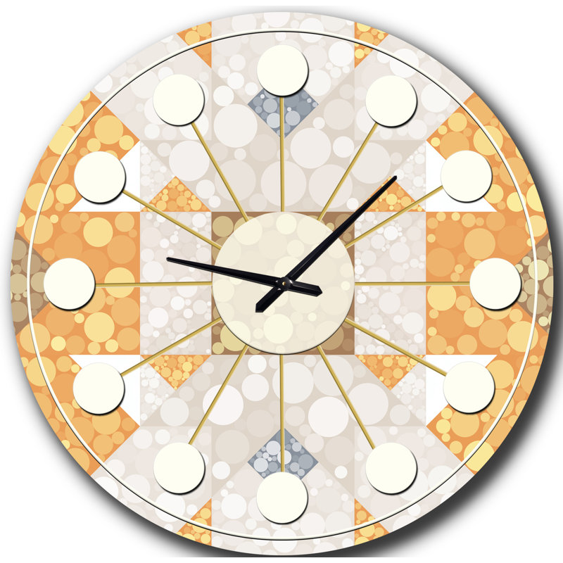 Horloge murale géométrique rétro I - Mid-Century, Moyenne