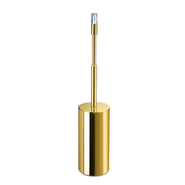 Concept Line 6,9 po H Brosse de toilette et support autoportant, Or