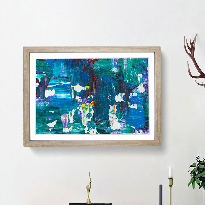 Abstract Vol.397 by S.Johnson - Framed Print, 27cm H x 36cm W x 2cm D, Oak Framed