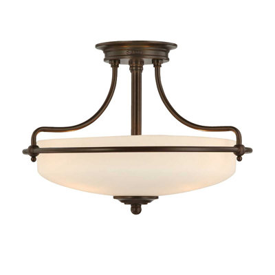 Rockwood Glass Semi Flush Mount