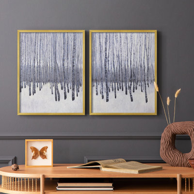 «I Bare Trees in Winter I», reproduction encadrée de qualité supérieure - prête à être accrochée - aucun clou requis - aucun clou requis