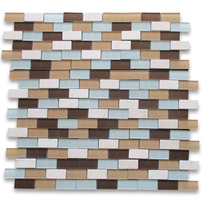 12" x 12" Marble Brick Joint Mosaic Wall & Floor Tile