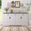 Buffet moderne cannelé avec rangement spacieux-126537902