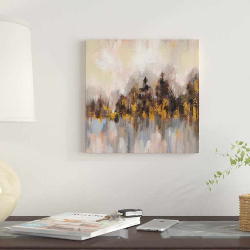 « blushing forest i », reproduction sur toile, H 37 po x l 37 po x P 1,5 po, Toile tendue, Pas de tapis