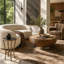 Flavio Metal & Stone Side Table-179100248