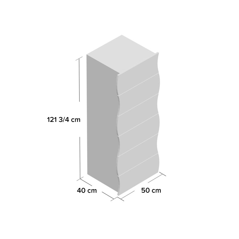 Colbie 49cm W Chest of Drawers, White