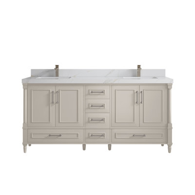 Aberdeen 72'' Double Bathroom Vanity with Top