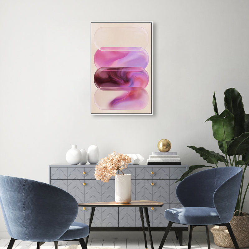 Clear Rose Print by Oliver Gal, 46"H x 31"W, White Floater Frame