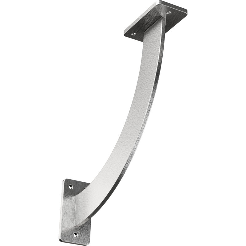 2"W x 11"D x 11"H Bradford Steel Bracket, Stainless Steel, 11" H x 2" W x 11" D, Stainless Steel
