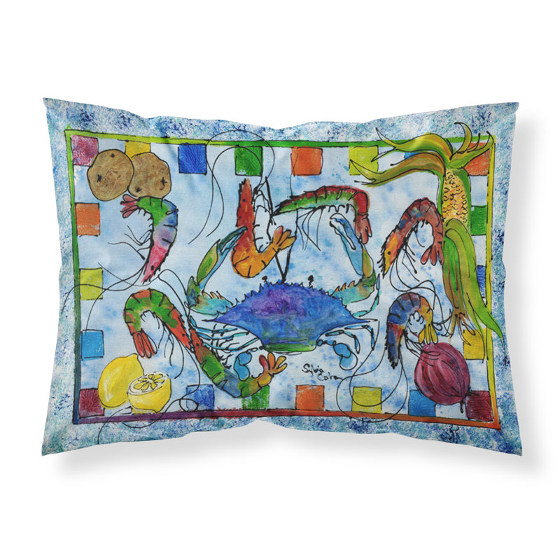  Taie d'oreiller géométrique crabe