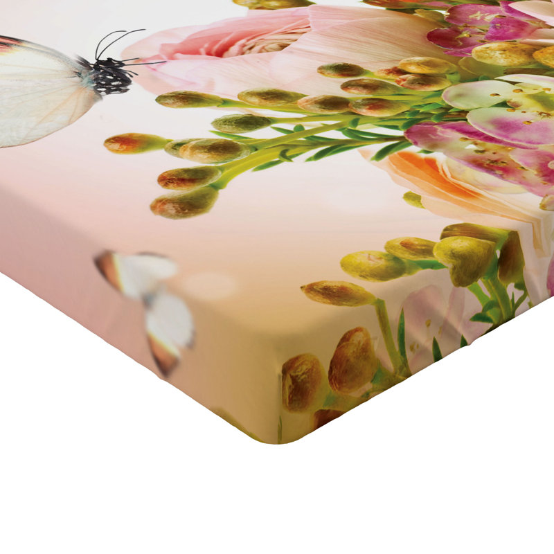 Ensemble de 2 draps-housses Ambesonne, Drap-housse de taille double, Multicolore / floral 30