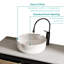 Et élégant lavabo en céramique blanche brillante - conception épurée, teinture, entretien sans effort, taille de 15,3 po, 17,37 lb, se fond avec les styles de décoration intérieure,