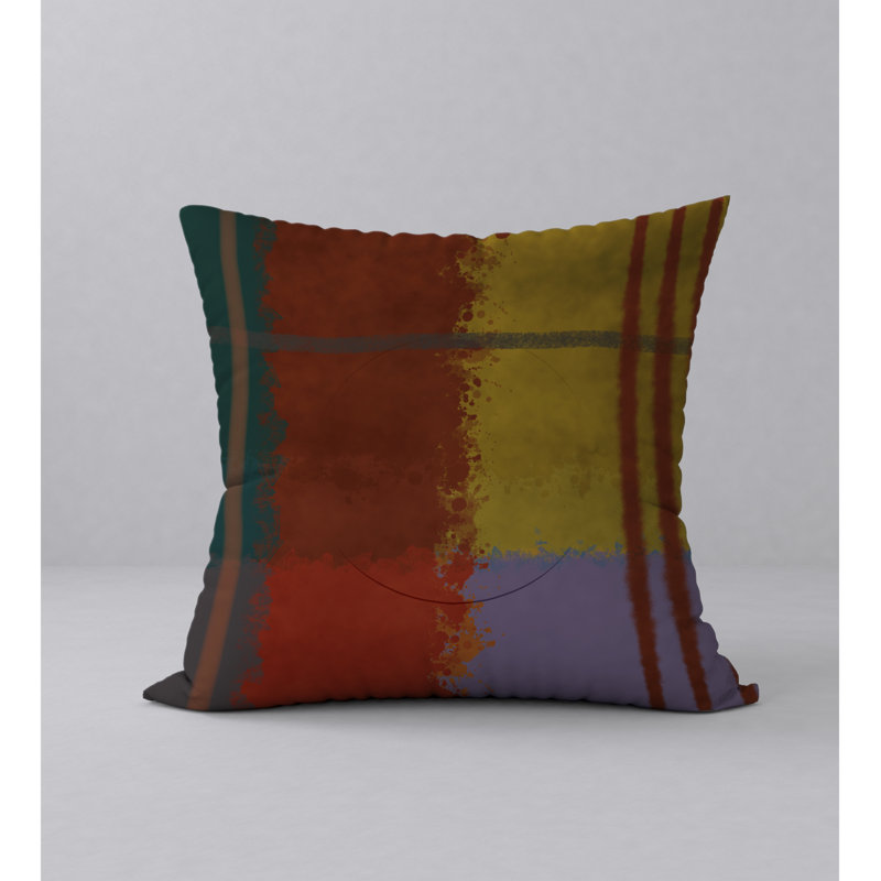 Housse de coussin carrée à volants et insert, H 24 po x l 24 po