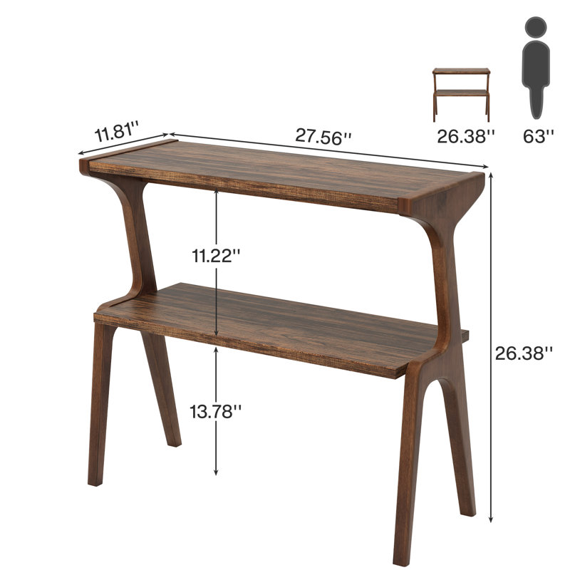 Side Table, Rustic Brown