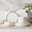 36 Piece Porcelain China Dinnerware Set - Service for 12 
