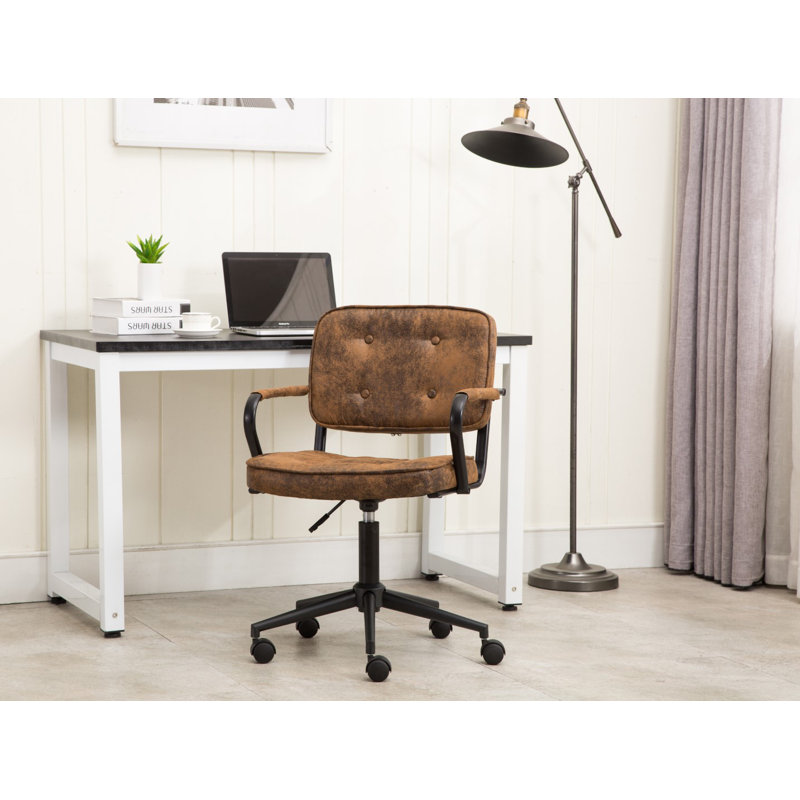 Caroli Suede Office Chair, Brown