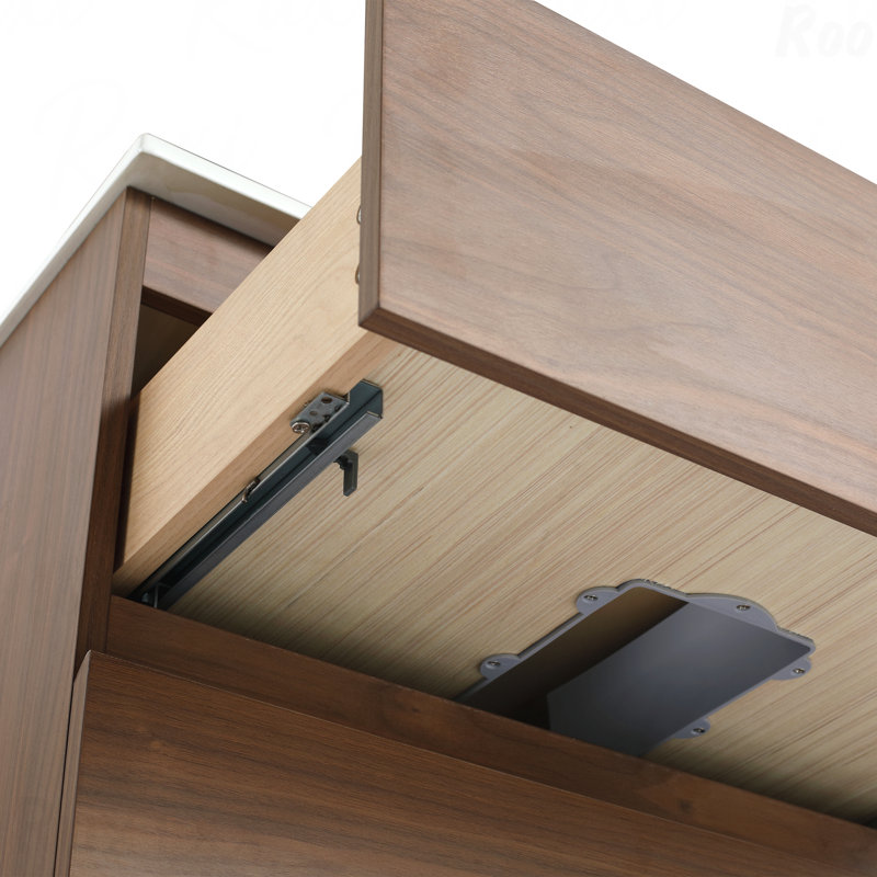 24" Wall-Mounted Bathroom Vanity With Resin Sink, 2-Soft Close Drawers, Kd-Package, Brown