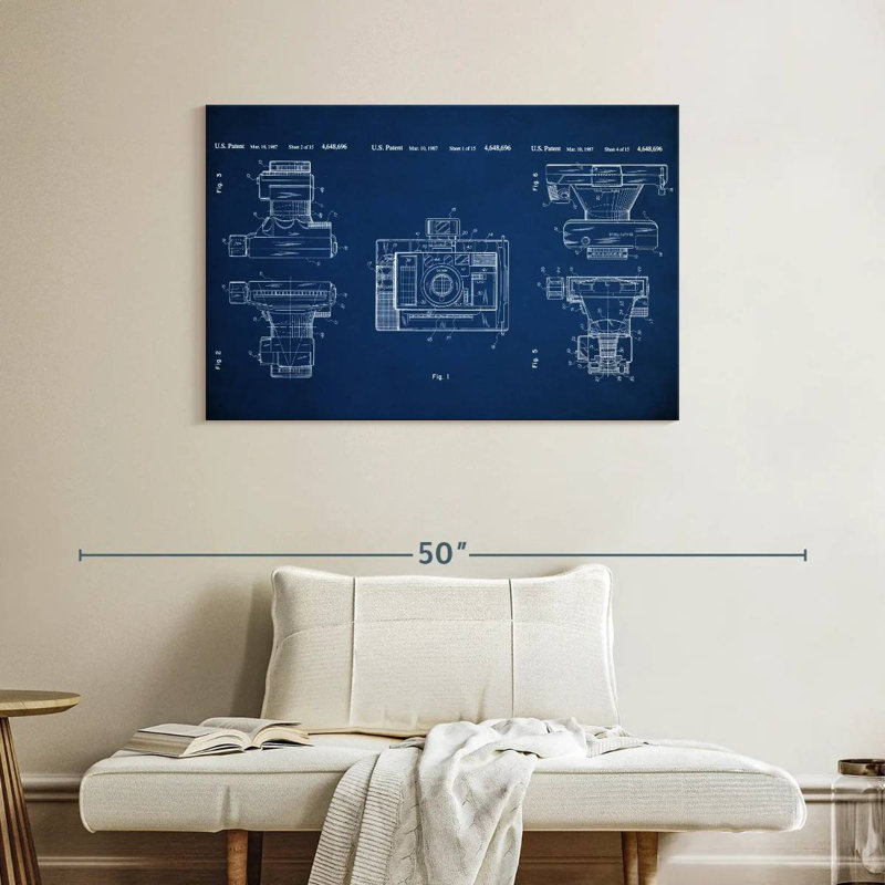 Automatic Focus Camera Blue, 26" H x 39" W