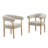Upholstered Side Dining Armchair With Solid Wood Legs-1385477832