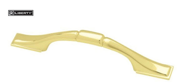 3" Square Foot Pull Polished Brass