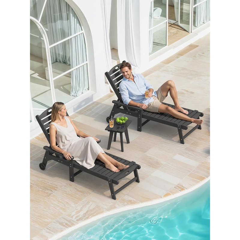Weather-Resistant Small Patio Table, Heavy-Duty Outdoor Side Table With 200 LBS Capacity, Durable Accent Table For Porch, Balcony, Backyard, Or Poolside, Black