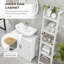 Meuble-lavabo de salle de bain, meuble-lavabo piédestal avec tablette réglable, blanc