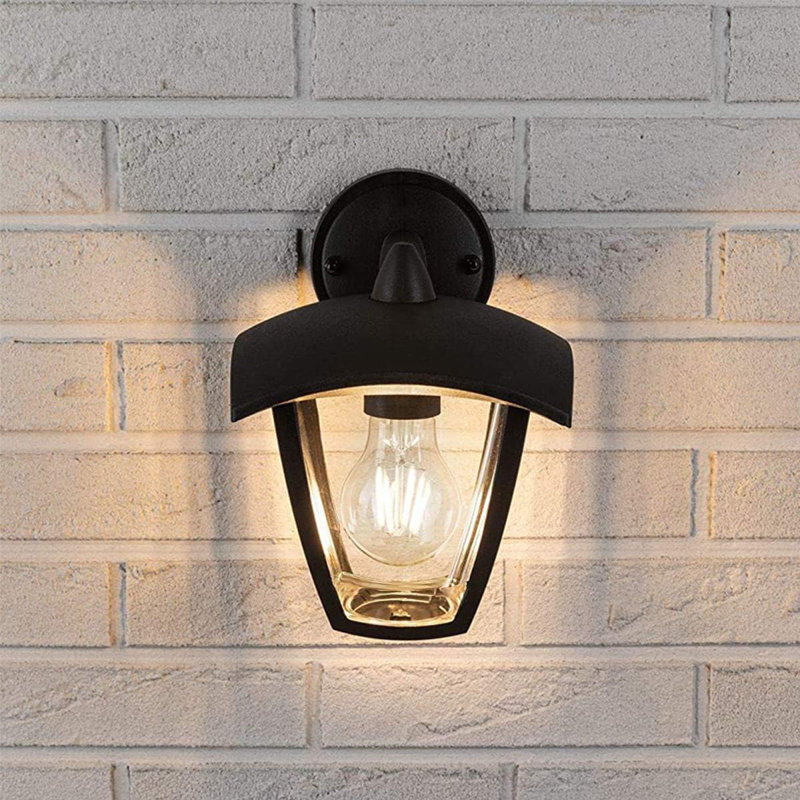 Matte Black 20.4cm H Outdoor Sconce