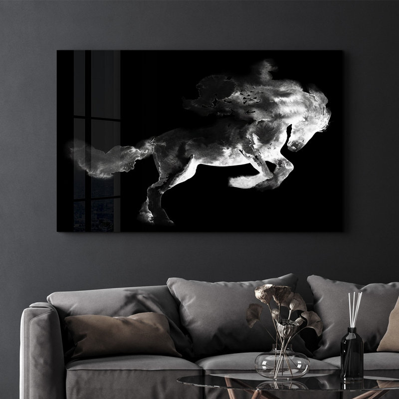 Élégante peinture murale en verre trempé de 13,8 po x 21,7 po | 100% verre trempé, épaisseur: 0,16 pouce | Imprimé UV pour des couleurs éclatantes | Parfait pour la décoration intérieure, le salon et les espaces de bureau