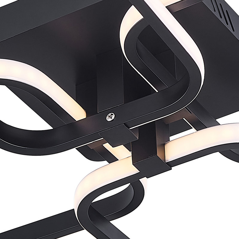 LED Semi Flush Mount, Black
